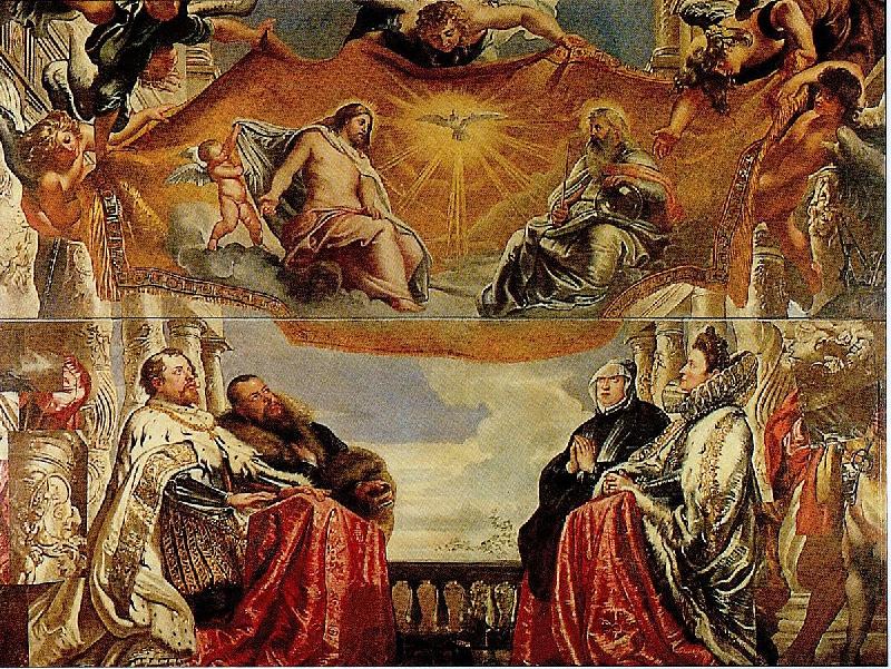 The Gonzaga Family Adoring the Trinity (mk01), Peter Paul Rubens